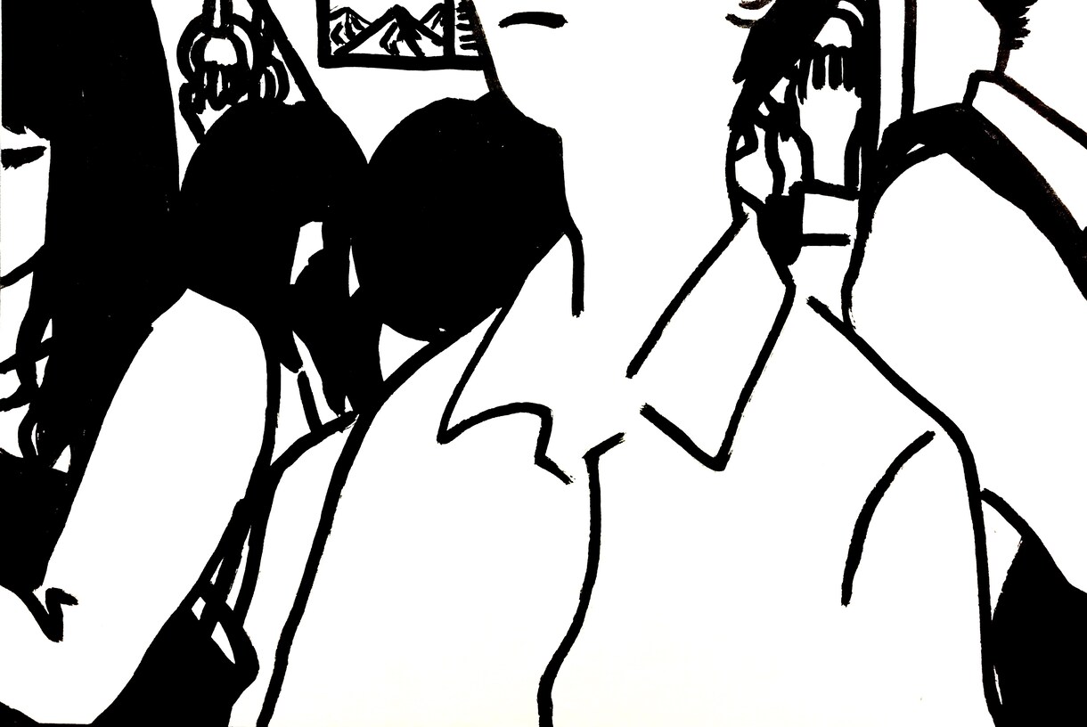 白黒でモノトーン調の絵を描きます シンプルだけどどこか日常感漂う世界を描きます！ イメージ7
