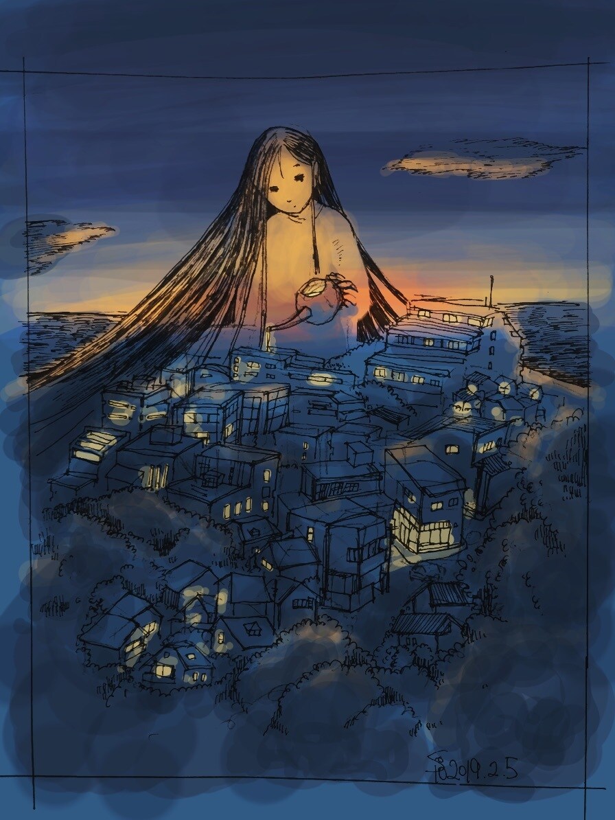 表紙、挿絵にオススメな1枚絵を描きます アナログ線画デジタル着色で世界観や物語を感じられるイラスト イメージ2