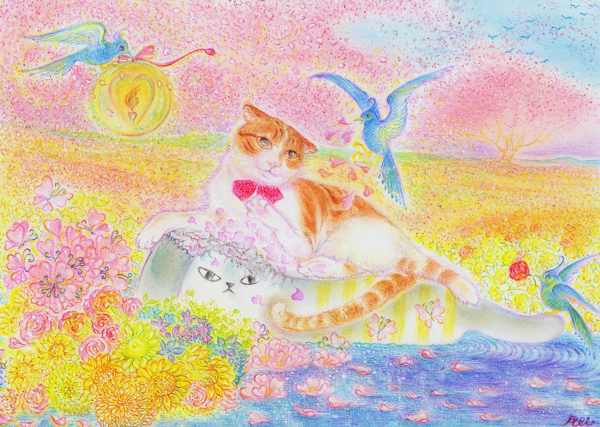 映画のワンシーンのようなペット似顔絵、遺影描きます 猫耳はペットおくりびと、あの頃へ、思い出の国へお連れします。 イメージ8