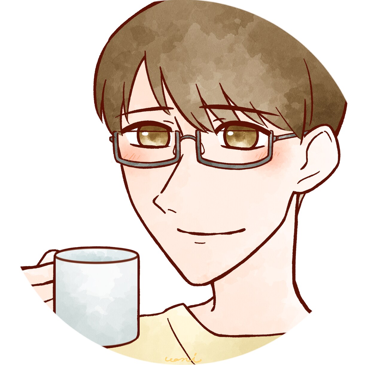 好印象な親しみやすいアイコンお描きします ビジネスにもおすすめな温かみのある水彩風イラスト イメージ6