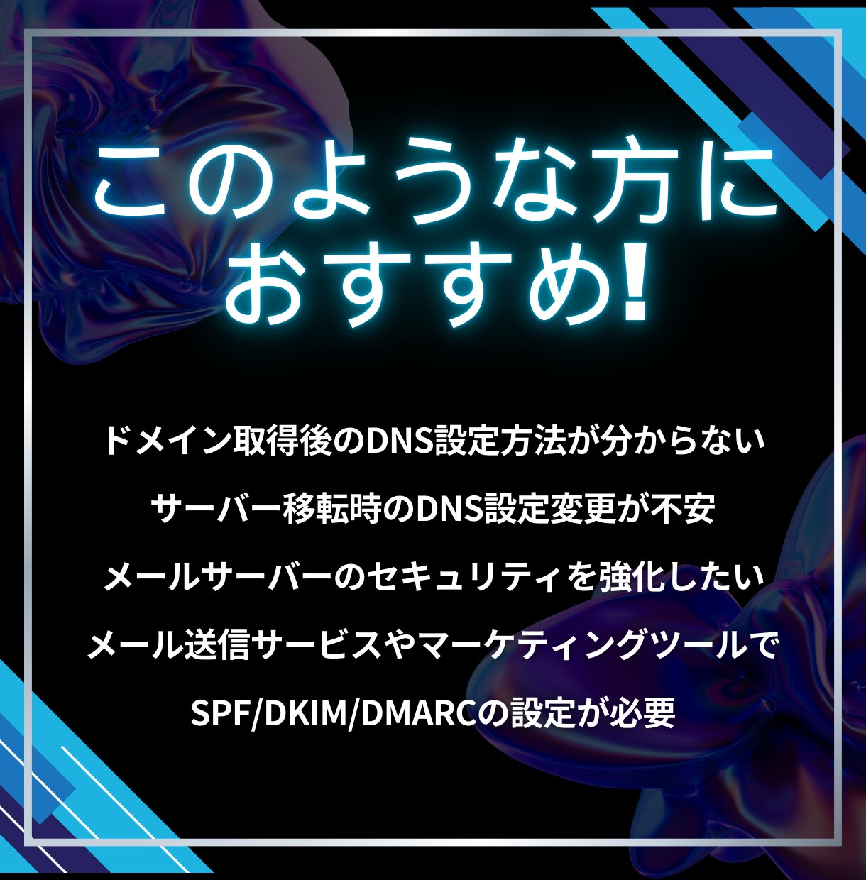 各種DNSレコード設定代行します SPF/DKIM/DMARCにも対応 イメージ3