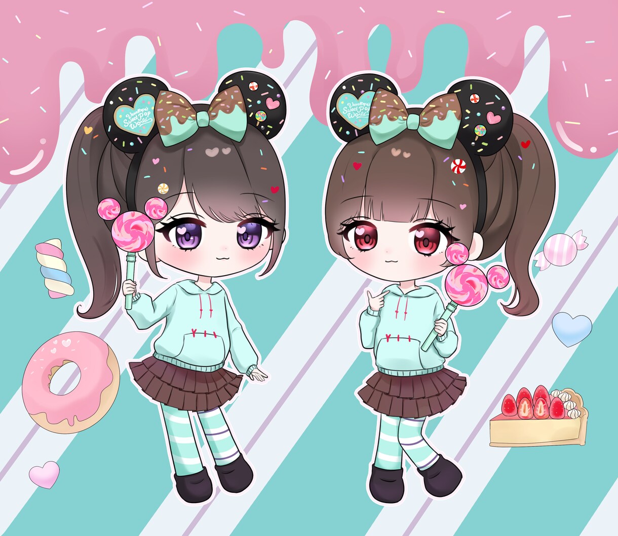 かわいいデフォルメキャラクターを描きます SNSアイコンや配信に♪ かわいいミニキャラ描きます！ イメージ2