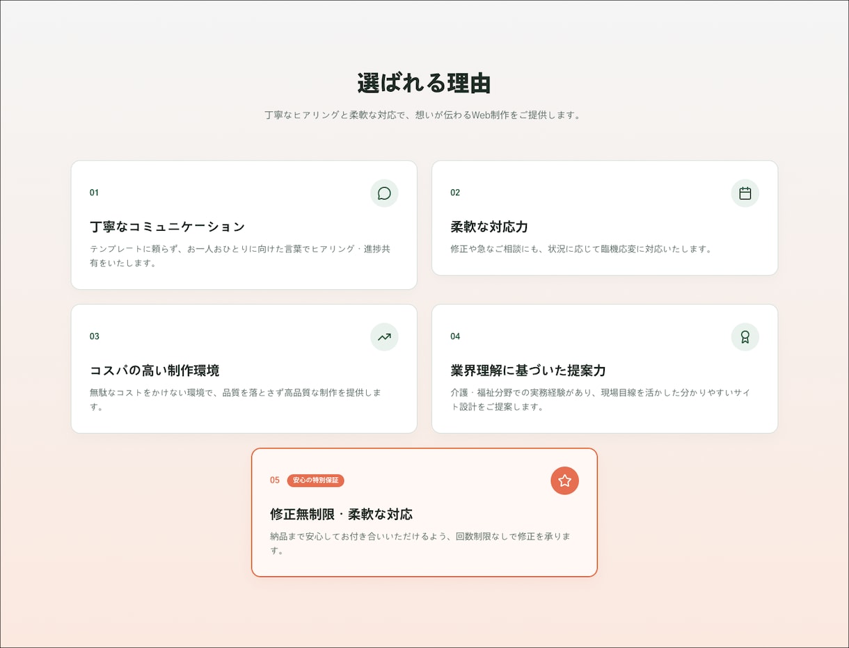 介護福祉施設のWordPressサイト制作します 介護・福祉施設の実務経験を活かしたご提案をいたします イメージ1
