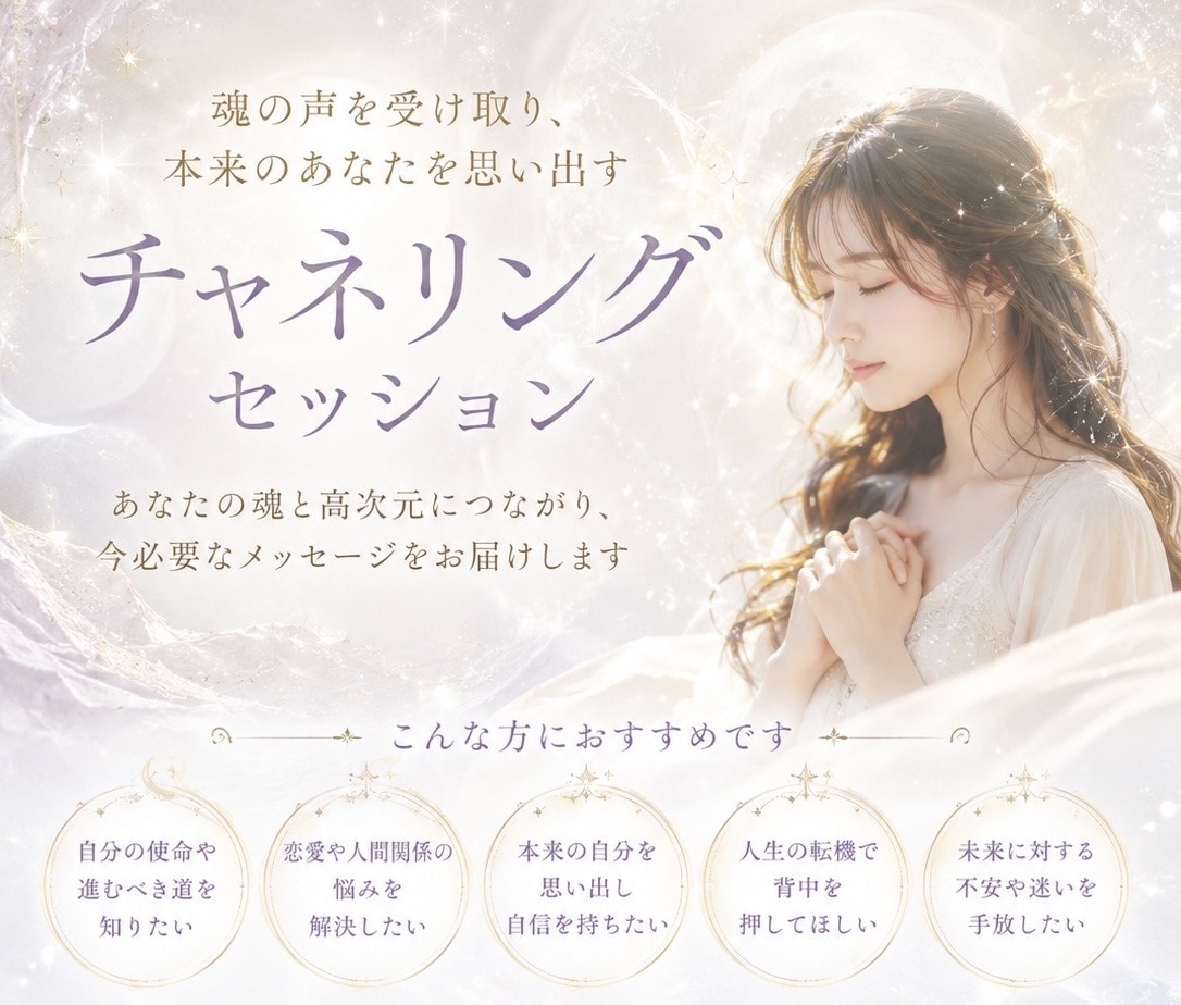 チャネリングで高次元からのメッセージを届けます あなたの悩みを豊かさに変えます イメージ2