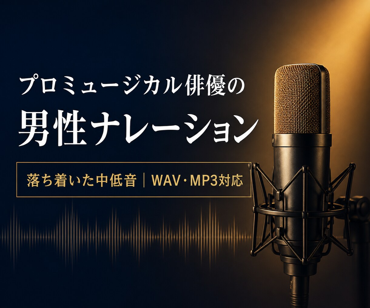 プロ俳優が男性ナレーションを収録します 舞台で培った表現力と多彩な演じ分けをお届け イメージ1