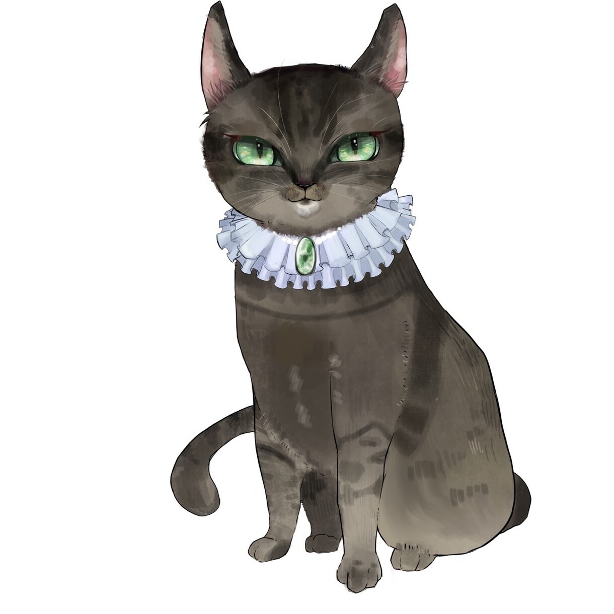 猫ちゃんの似顔絵を個性的に描きます ペットとの2ショットや２匹揃っても可能です◎ イメージ2