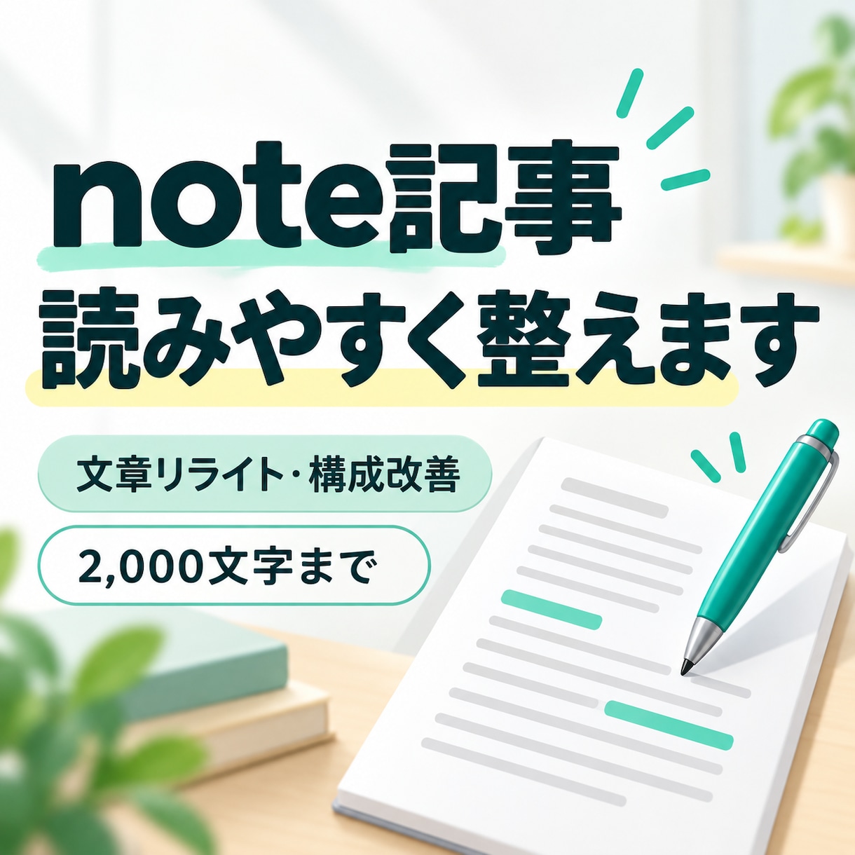 note記事を読みやすく伝わる文章に整えます あなたらしさを残して、読みやすく伝わる文章へ イメージ1