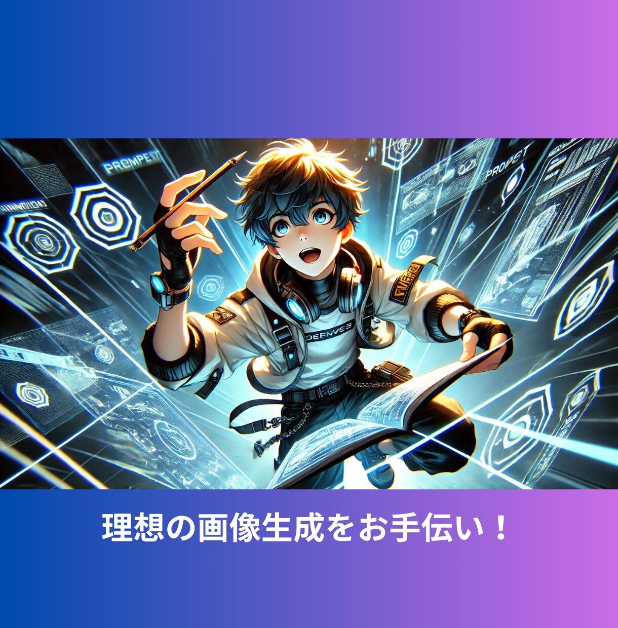 創作向けAI画像生成プロンプト考案します ChatGPTで簡単！漫画・ゲーム・小説・Vtuber！ イメージ3