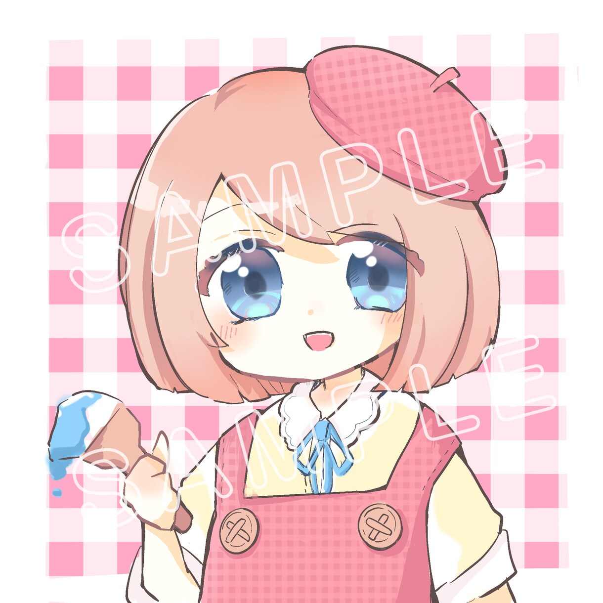 ゆるふわ・かわいい系 SNS向けアイコン作成します 商用OK!ゆるふわかわいい♡オリジナルイラスト作成します！ イメージ1