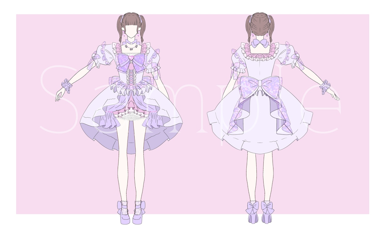 衣装デザインを描きます キャラクター/アイドル/舞台/コンセプトカフェなど イメージ4