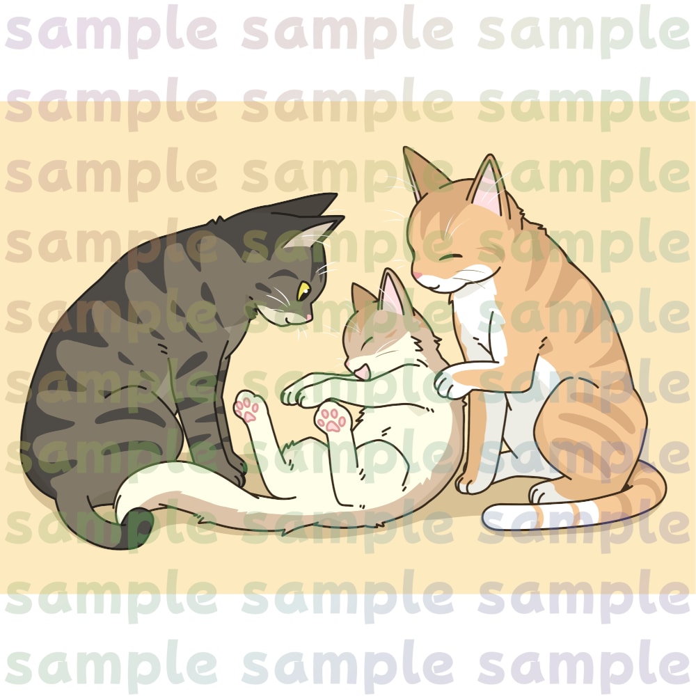 ねこのイラスト描きます SNS、挿絵、グッズ用などシンプルで可愛いネコ描きます！ イメージ4