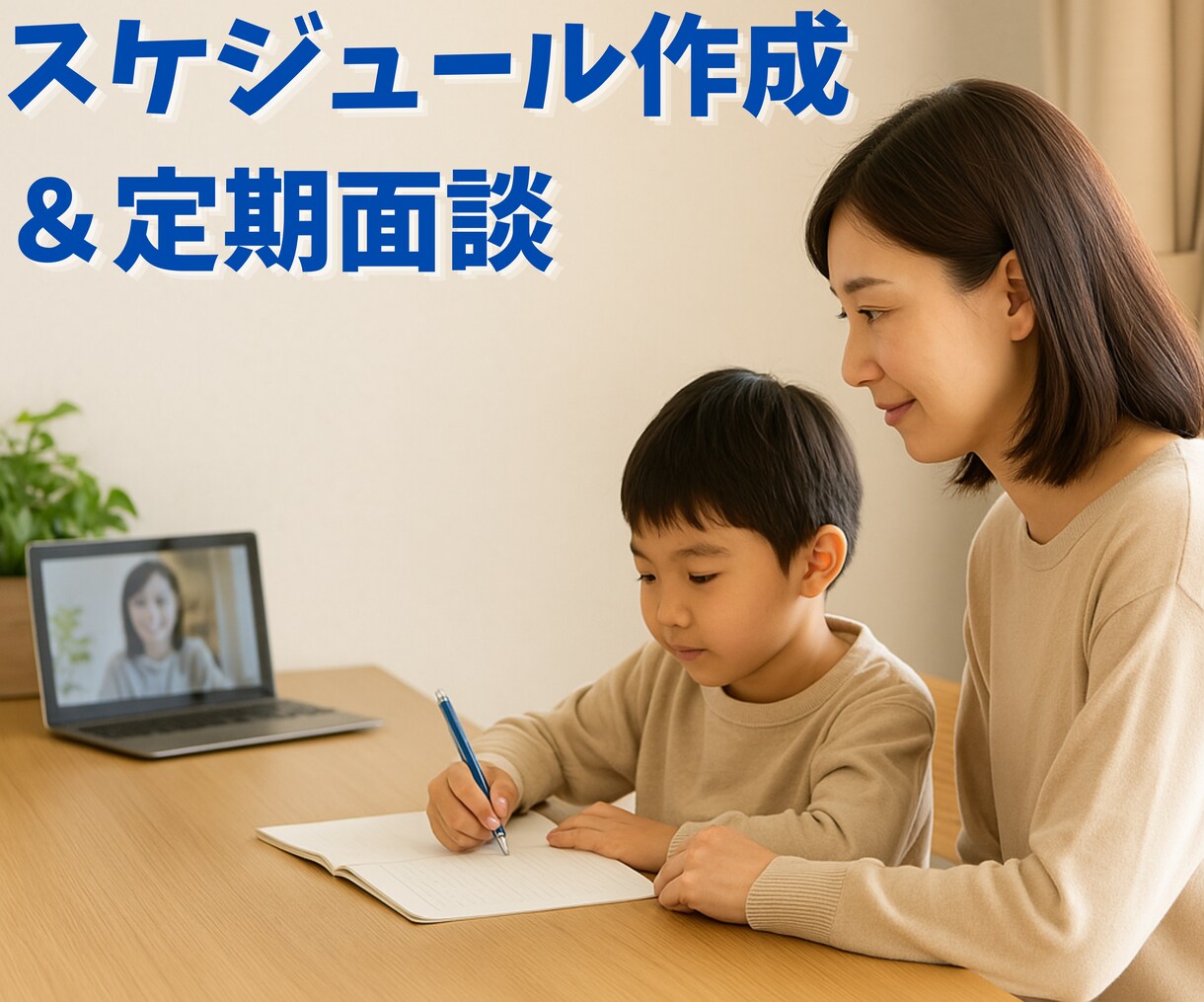 中学受験｜家庭学習と保護者のメンタルを整えます スケジュール作成と定期面談で親子の不安を解消 イメージ1