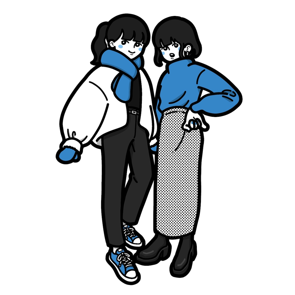 贈り物にいかがですか？ペア人物イラスト描きます 誕生日や記念日に特別な１枚を添えてみては？ イメージ6