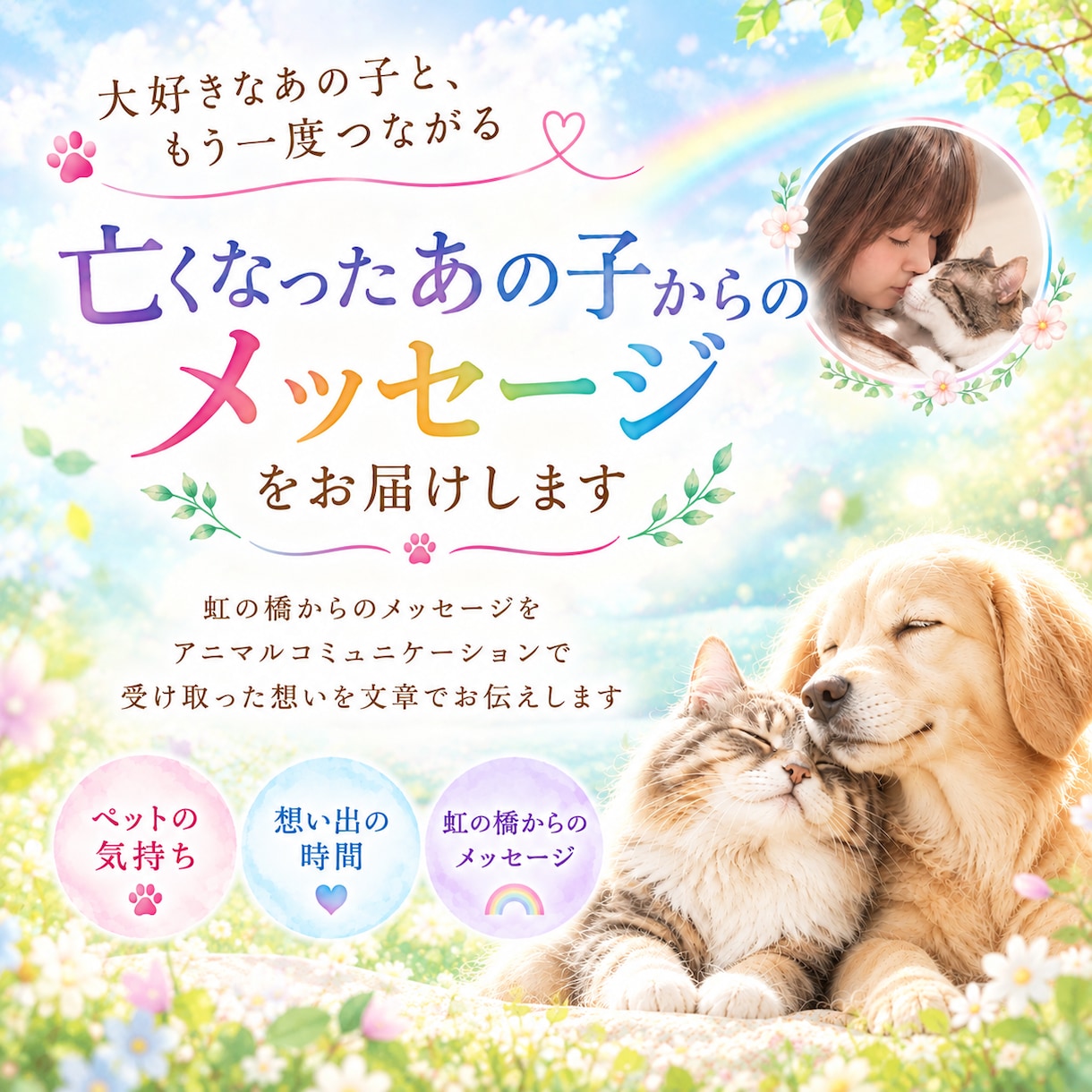 亡くなったペットからのメッセージをお届けします もう一度伝えたい想い、聞いてみたいことはありませんか？ イメージ3