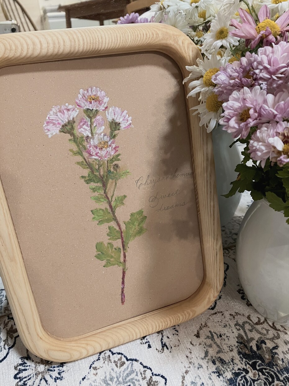 部屋に飾りたいお花の絵を描きます 大好きなお部屋、こだわりの空間に、絵を飾る楽しみを。 イメージ2