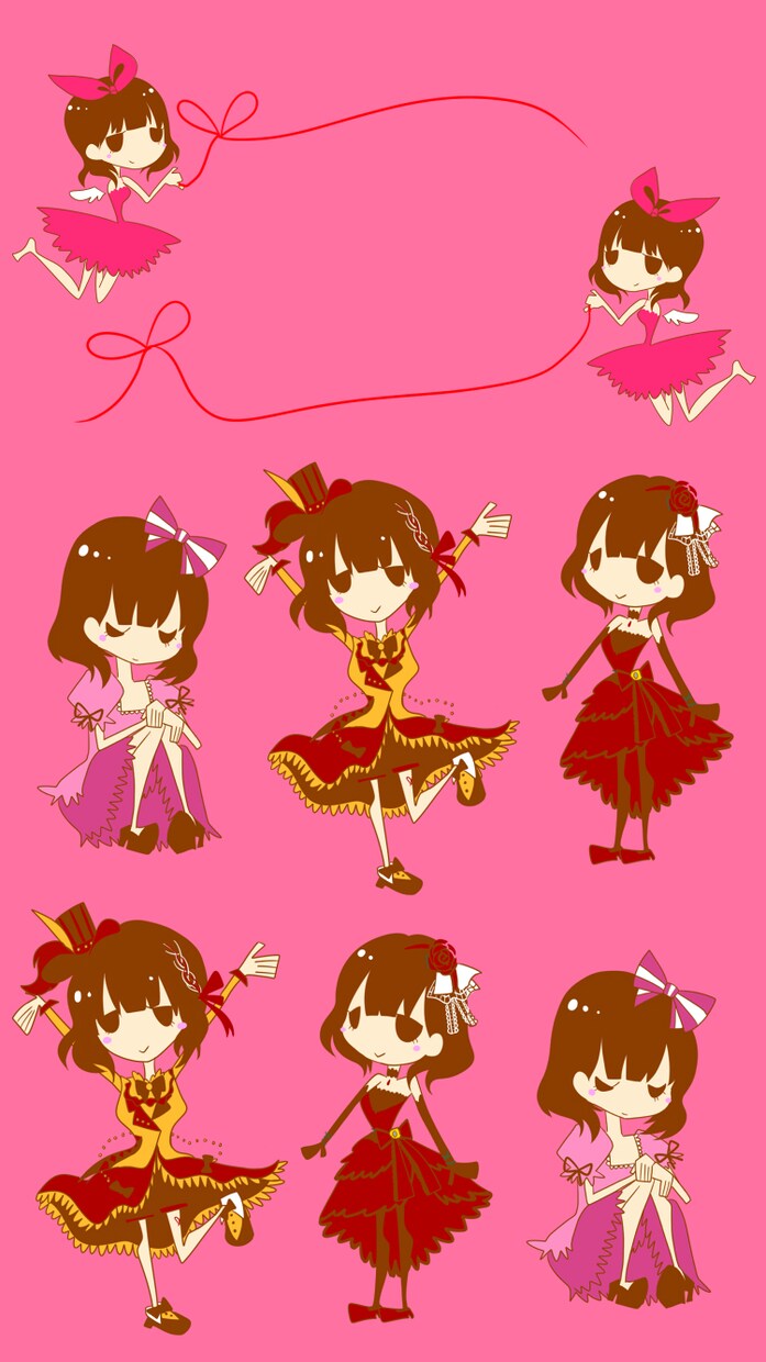 スマホ用壁紙作ります お好きな色で可愛く彩りましょう☆ イメージ2