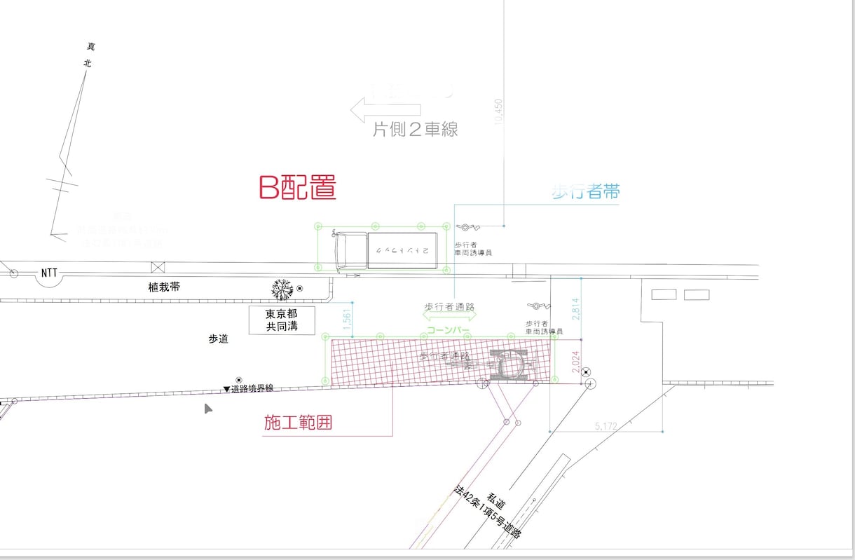 道路使用・各種計画届の添付図面作図代行します 手書きラフや写真からCAD化！軽微な修正も柔軟に対応します イメージ1