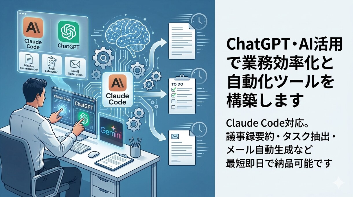 AI活用で業務効率化ツールを構築します Claude Code対応・最短即日で納品可能です イメージ1