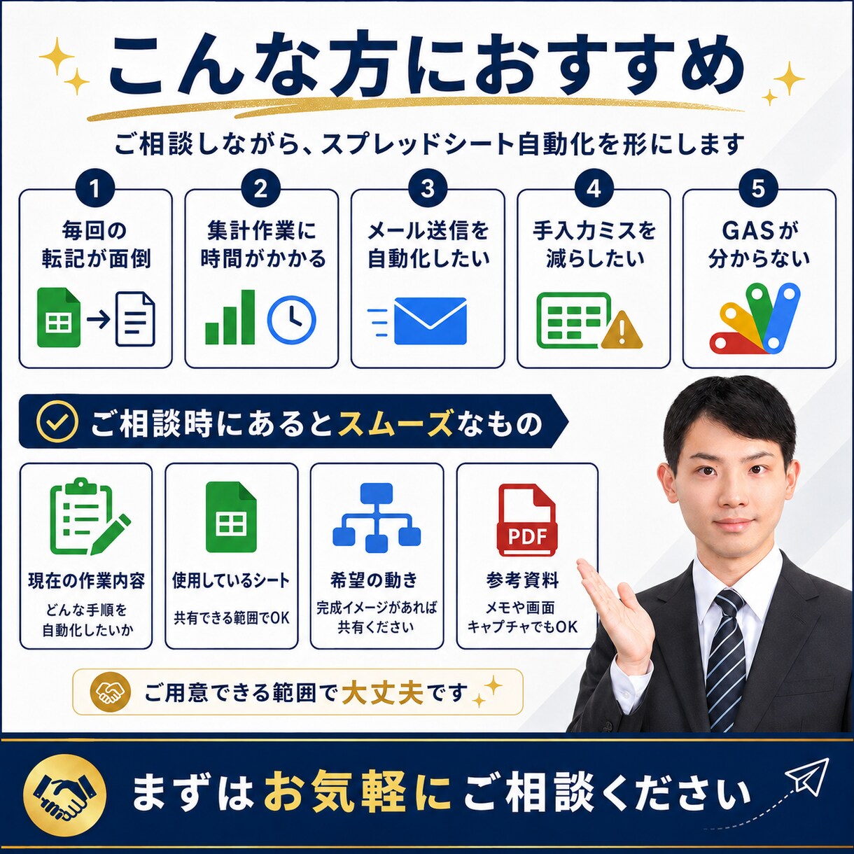 GoogleスプレッドシートをGASで自動化します 転記・集計・メール送信・PDF作成などの手作業を効率化します イメージ2