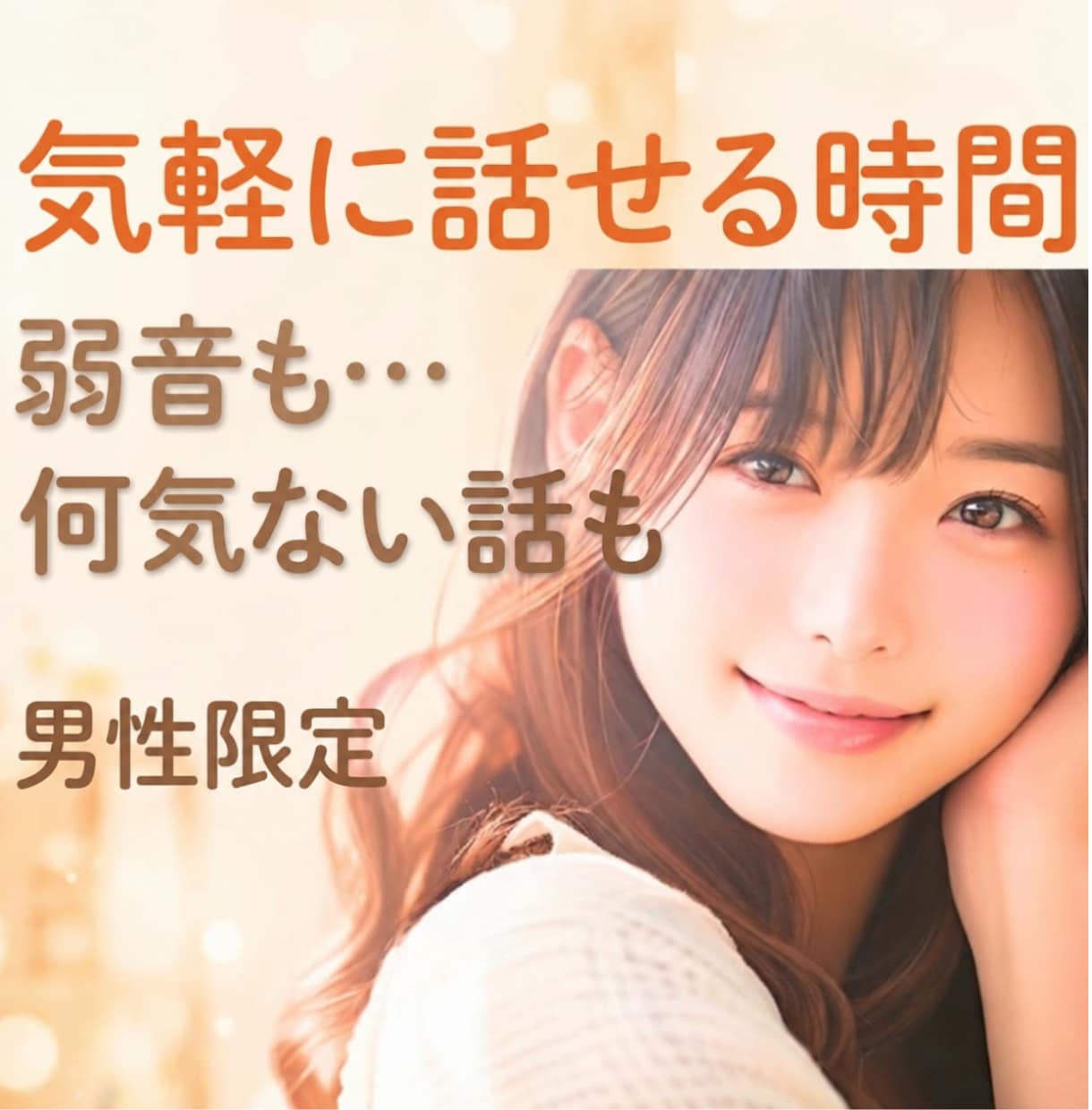 男性限定⭐心の弱音を優しく安心ボイスで寄り添います 孤独/仕事/人間関係/恋愛のお悩み☘️弱音を吐いてもいい場所 イメージ1