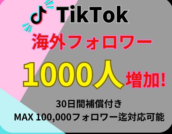 TikTokフォロワー増加させます 拡散力倍増！フォロワー増加でバズが現実に★ イメージ1
