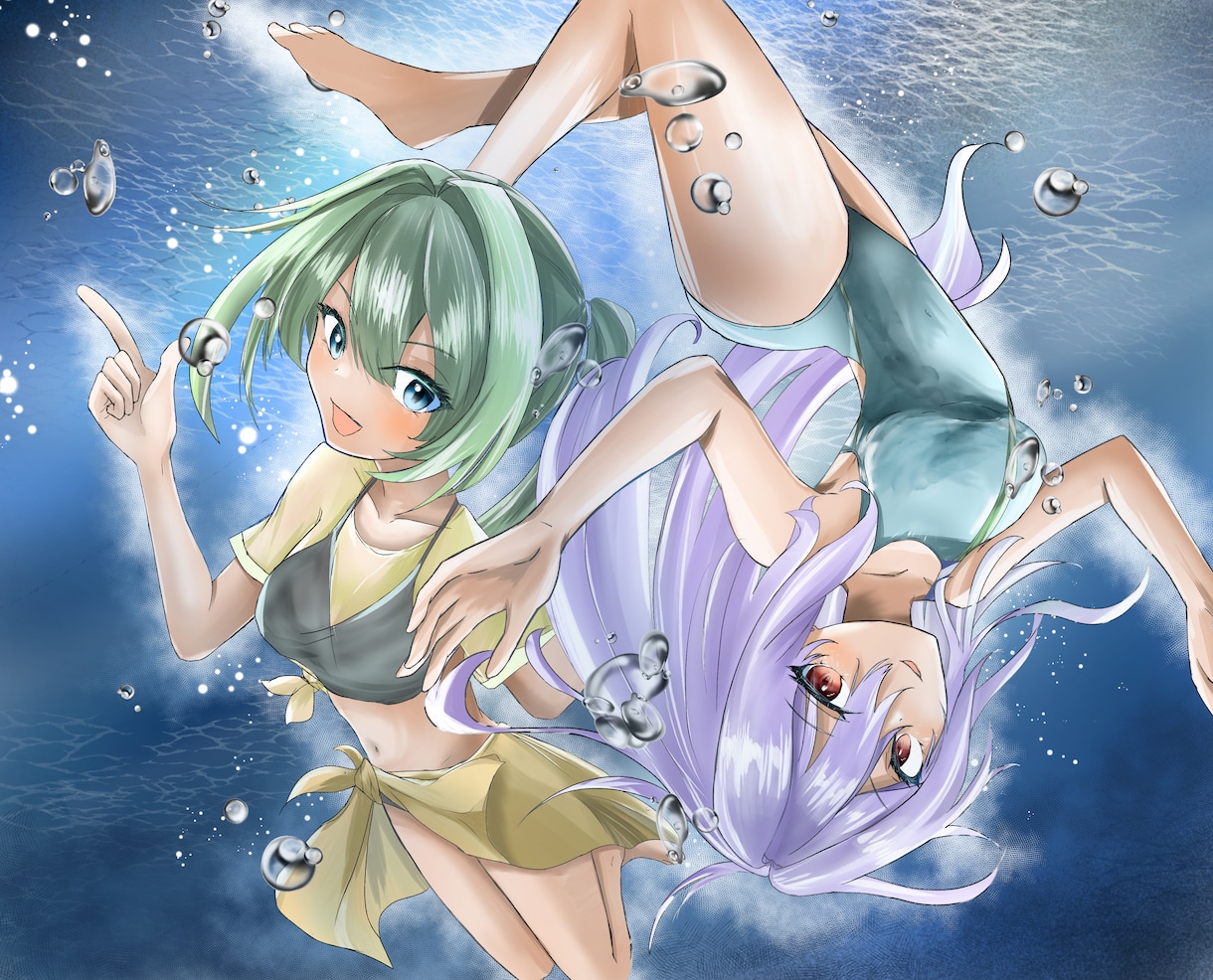 キャラデザやサムネなどの女の子のイラストを制作ます アニメ調や厚塗りでのイラストを制作いたします イメージ2