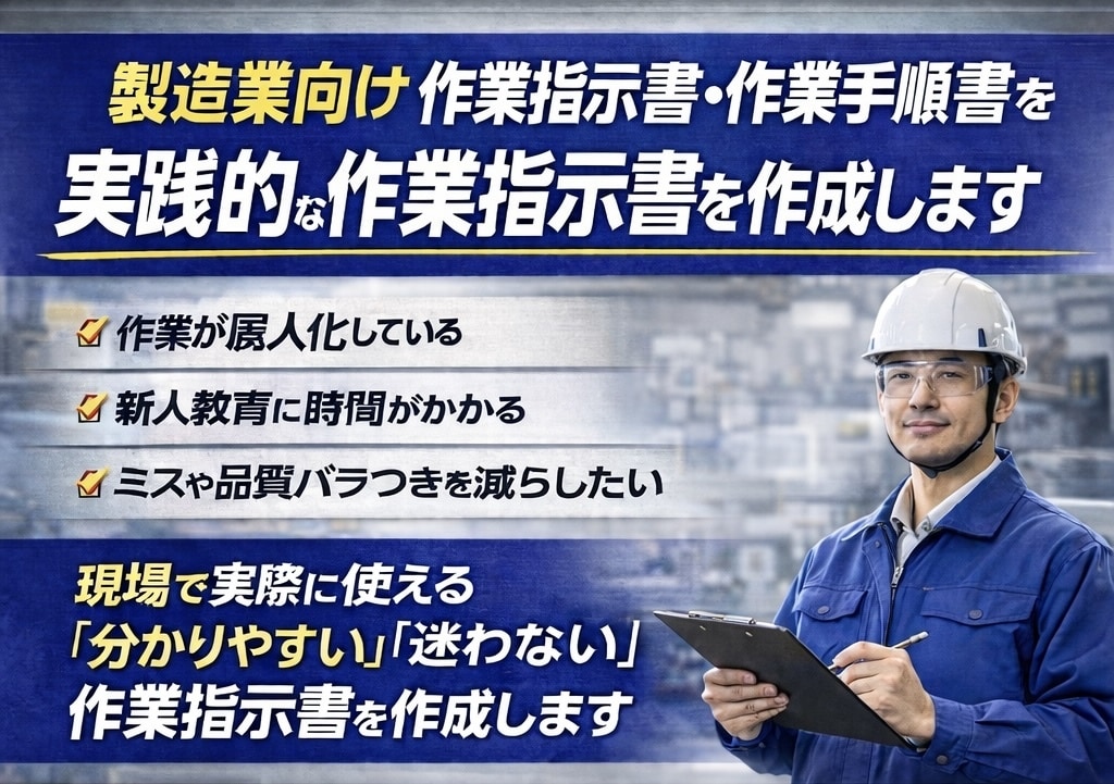 現場目線で使える製造業の作業標準書を作ります 新規製造ライン立ち上げ経験者が実践的な作業指示書を作成します イメージ2