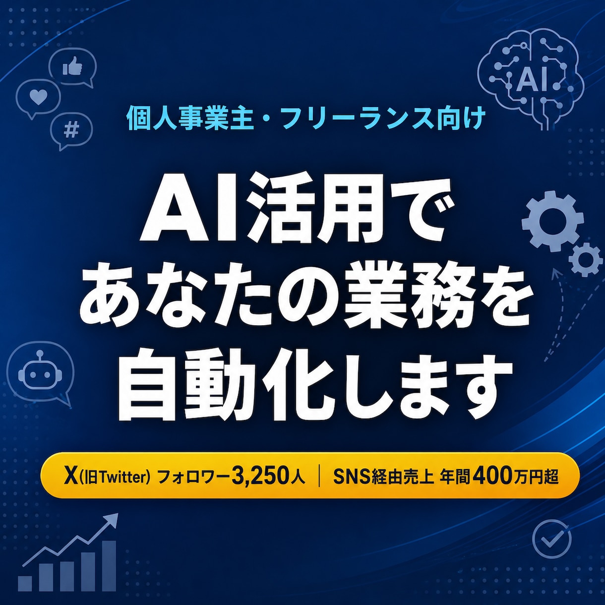 AI活用であなたの業務を自動化します X運用5年・フォロワー3,250人の実績者が伴走 イメージ1