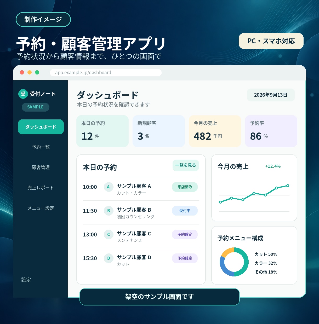Webアプリ・業務システムを開発します 最先端AIを制作に活用｜あなた専用のWebアプリを形に！ イメージ4