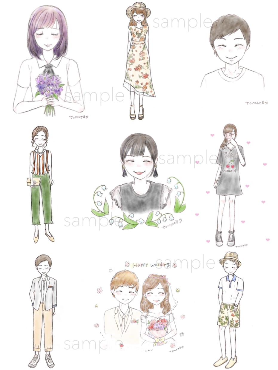 アナログ〇﻿ほんわかイラスト︎︎〇描きます SNSのアイコン、プレゼントにオススメです¨̮ イメージ5