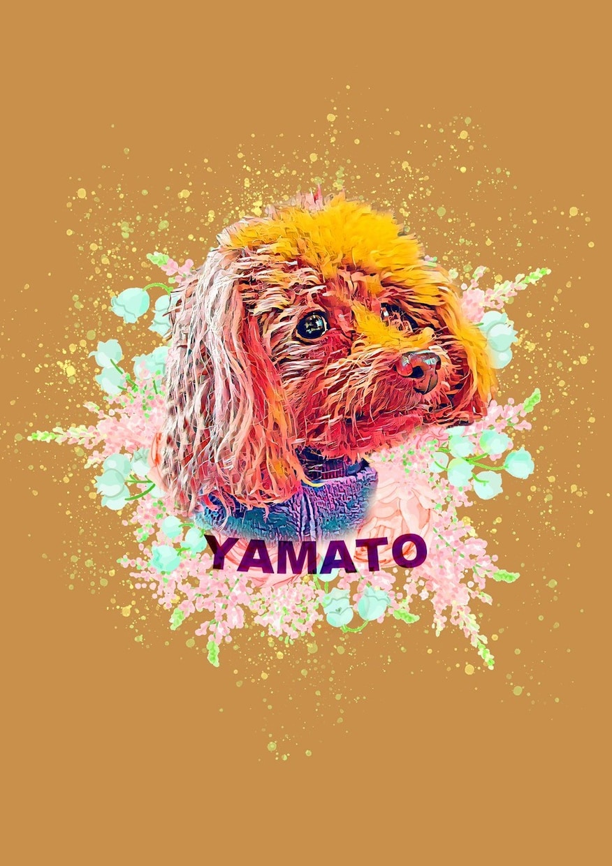 ペットの写真を似顔絵にします A4印刷込み☆写真からイラスト作品にして郵送します♫ イメージ4