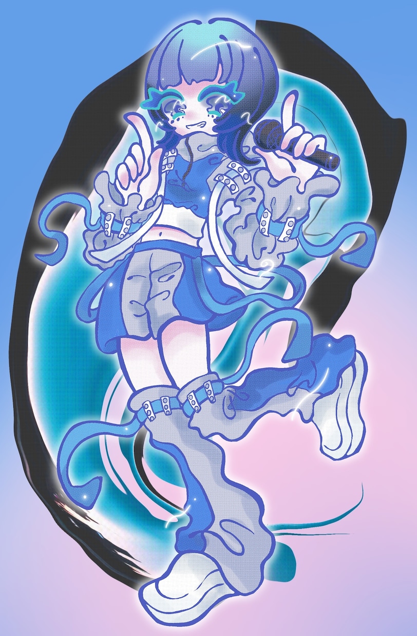 個性的なポップで可愛いイラストを描きます アイドル,コンカフェ,Vtuber,キャラデザ等 イメージ4