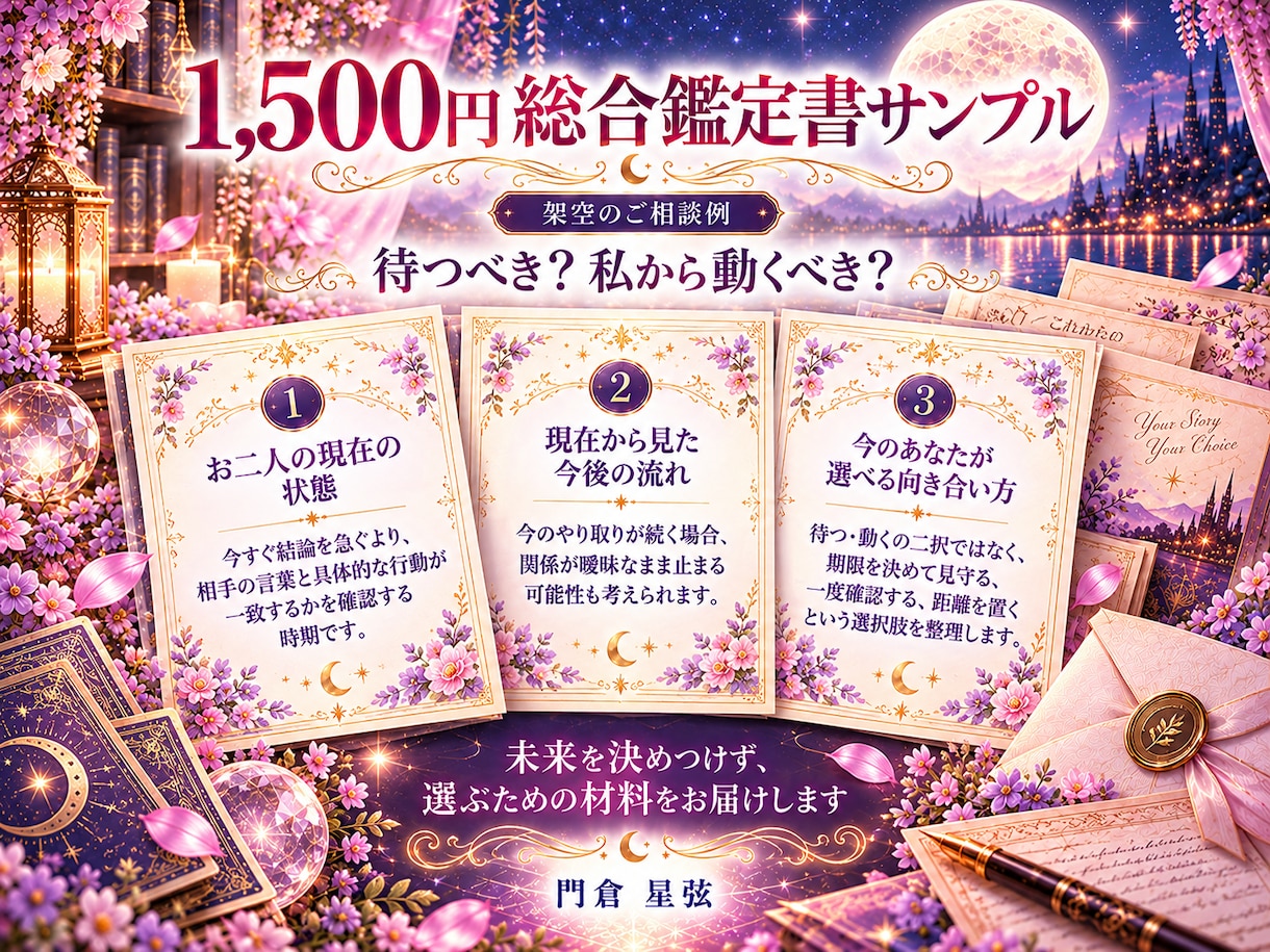 あの人の本音と二人の今後を総合鑑定します 気持ち・停滞の理由・今後の流れ・次の一手まで読み解きます イメージ6