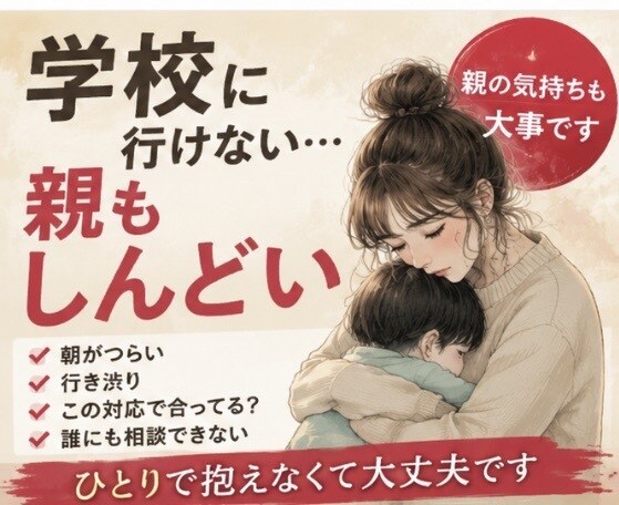 どうしたらいいの…その気持ち聞きます 不登校・行き渋りの悩み、気持ちに寄り添います イメージ1