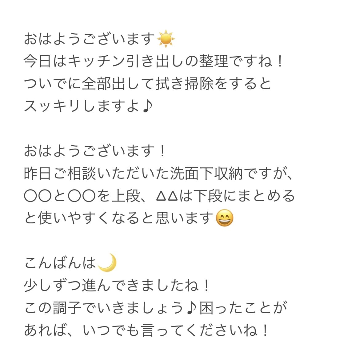 3週間！整理収納アドバイザー1級が毎日助言します 【1日1通以上！】整理→収納でお部屋とマインドを整えます⭐︎ イメージ2