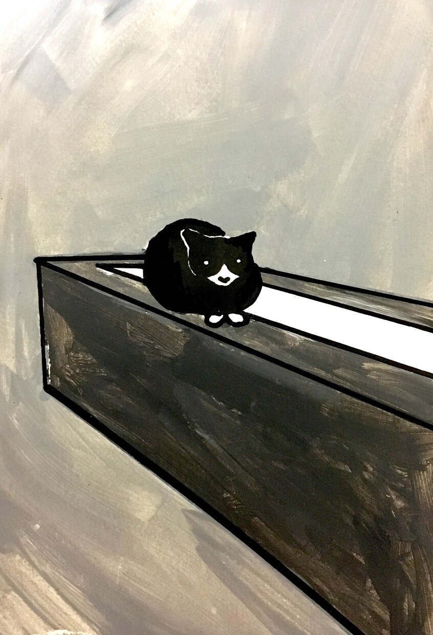 白黒でモノトーン調の絵を描きます シンプルだけどどこか日常感漂う世界を描きます！ イメージ2