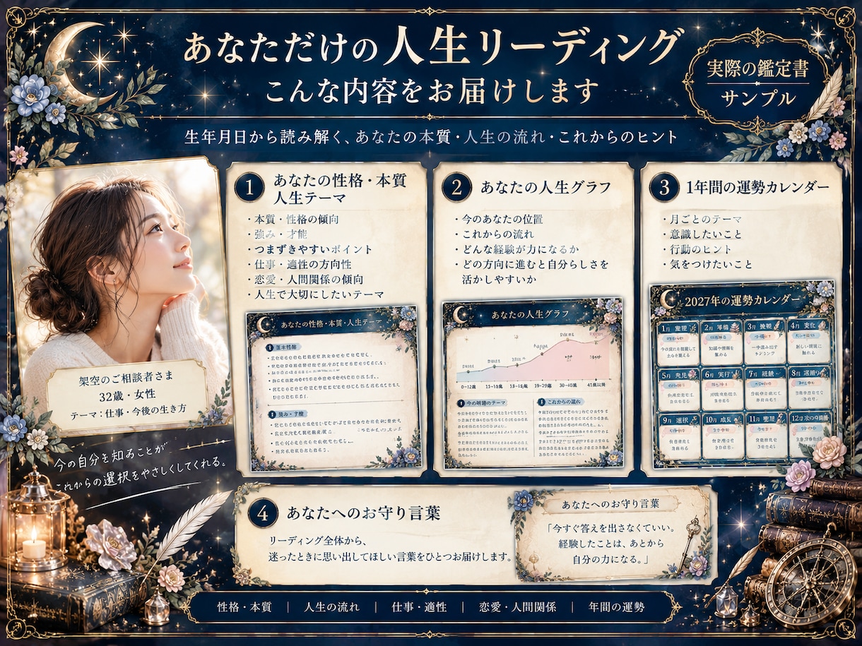 生年月日から自分を知る人生リーディングをします 迷ったとき、自分に戻るための人生リーディング イメージ2