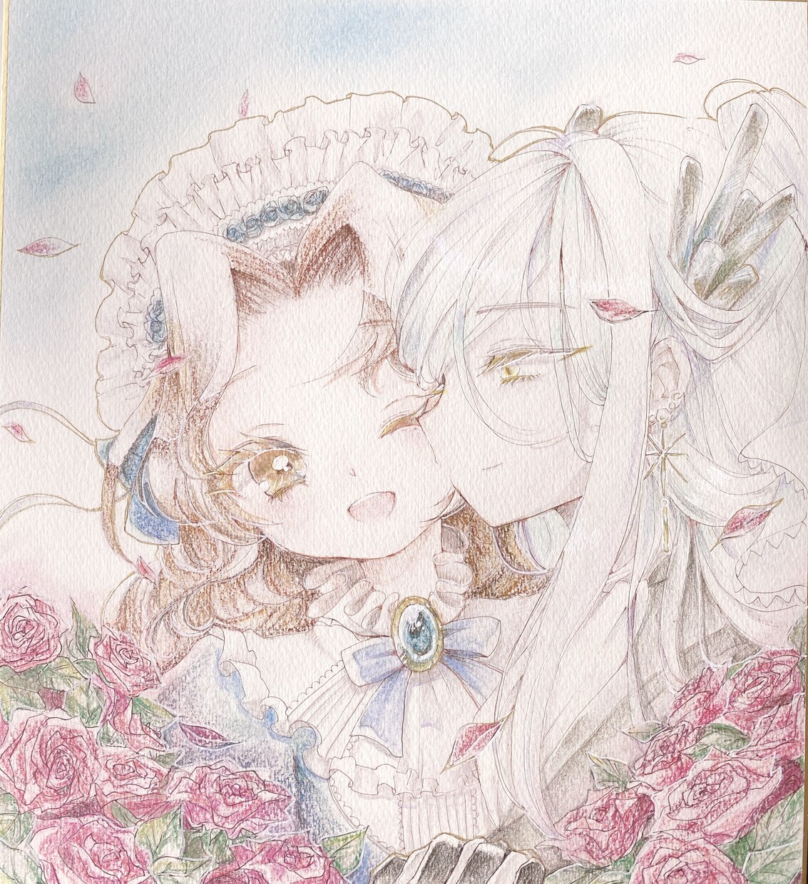 ふわふわタッチの手描き色紙を届けます 丁寧に描き上げた一点ものの直筆手描きイラストをお届けします！ イメージ10