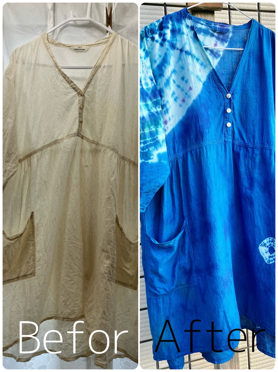 衣服の染め直し 思い出の服を幻想的に染め直します 思い入れのある服をイメージチェンジしてもう一度着ませんか？ イメージ3