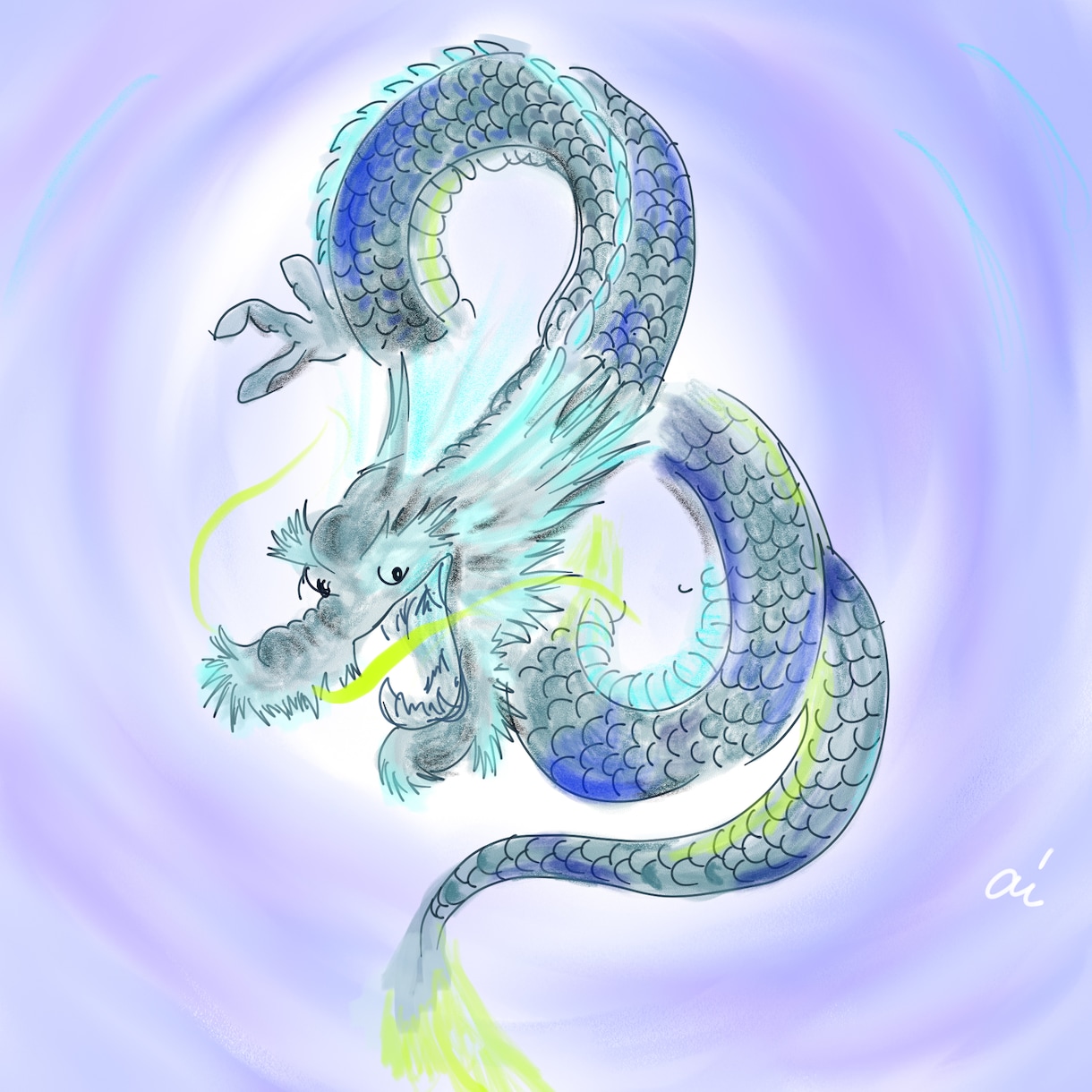 守護✨【あなたの】龍神様を描きます 龍：目で見る：絵：安心：挑戦：黒龍：白龍：虹龍：金龍etc イメージ9