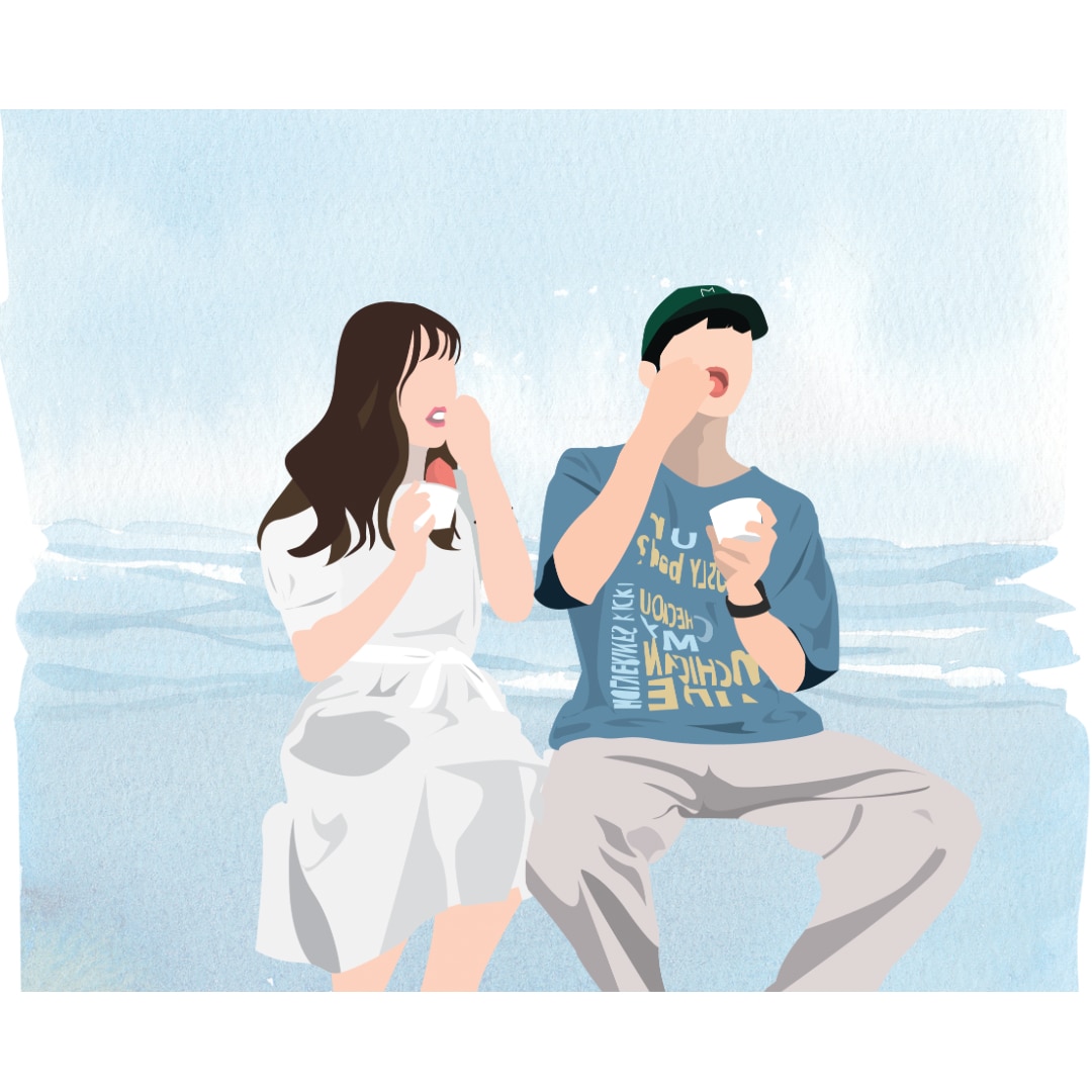 思い出の写真をイラストにします SNSアイコンに、大切な記念日に、特別な人へのプレゼントに！ イメージ5