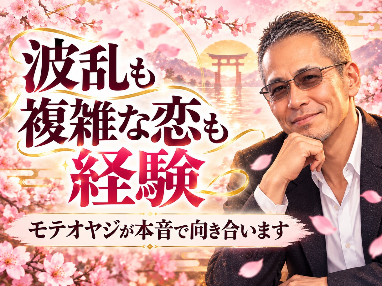 モテオヤジが神様カードで恋の迷いを読み解きます 波乱も複雑な恋も経験。カードと男心の本音で、次の一歩へ イメージ3