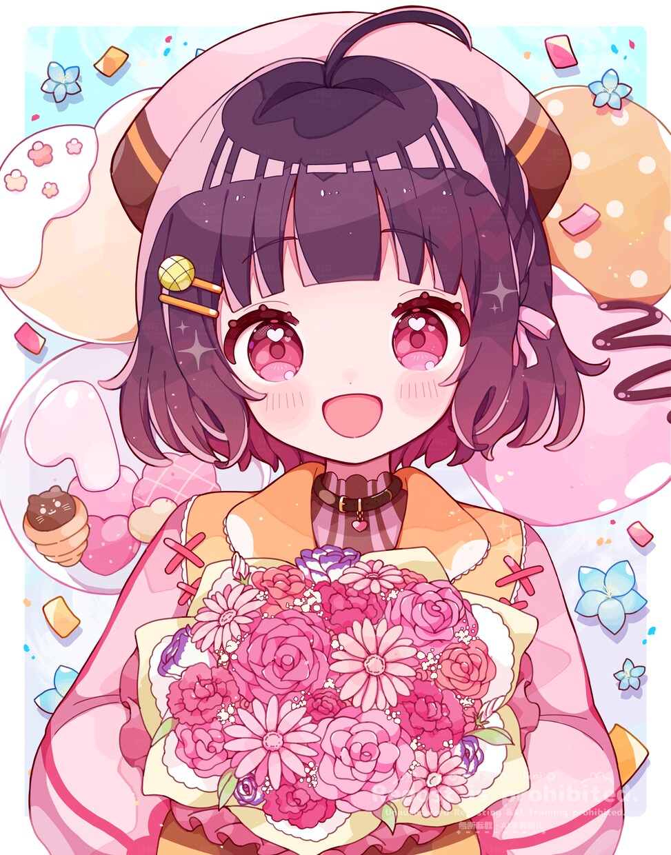 ポップで可愛いキャラクターイラストを描きます アイコン、立ち絵、動画や配信用イラストなどなど！ イメージ5
