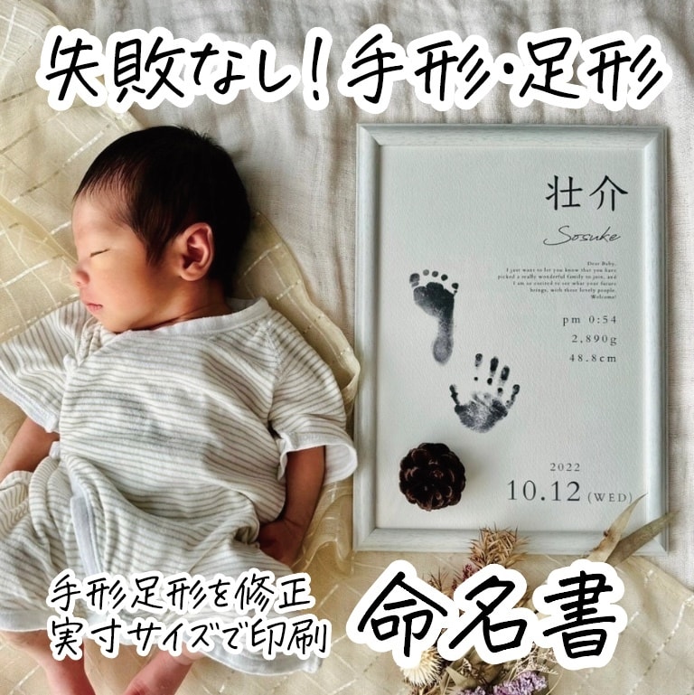 最新最全の あちゃも様【２種類・計４枚 誕生日 厚紙補強】命名書 ２枚