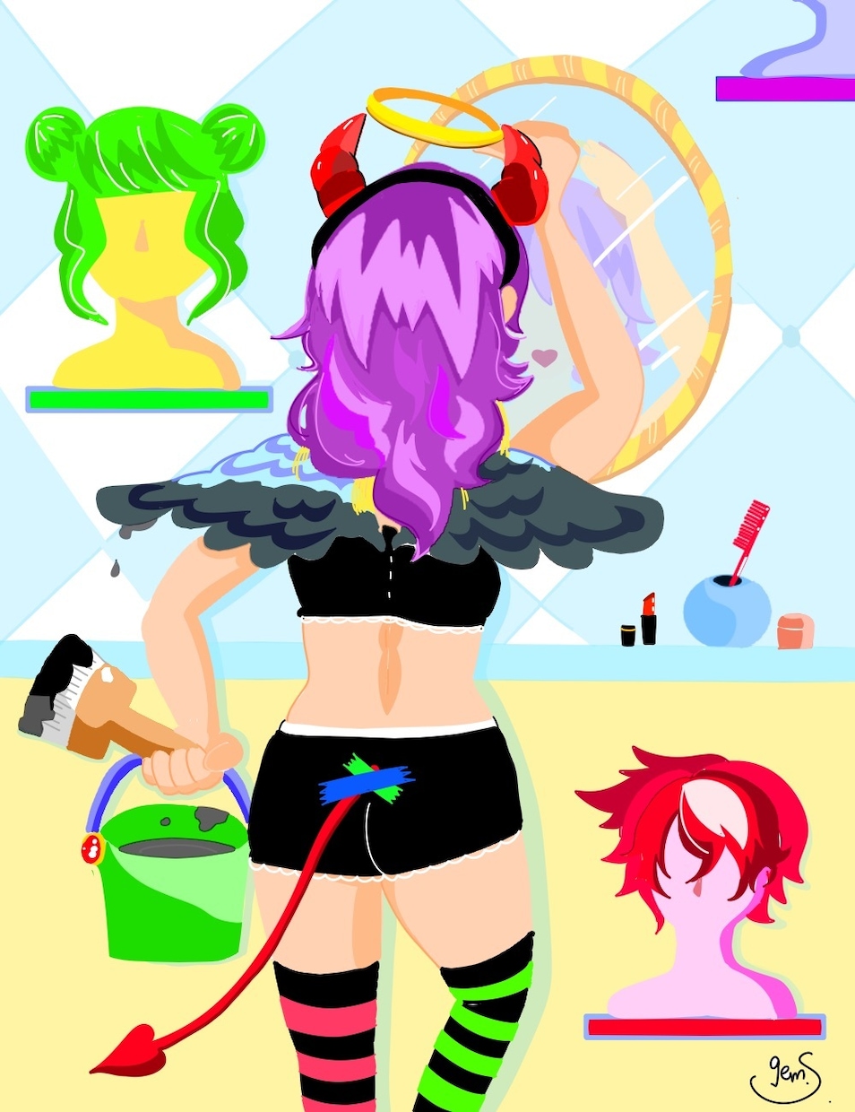 ちょっぴり毒を感じる1枚絵を描きます ビビッドカラー寄り。挿絵や動画等のイラストに… イメージ6