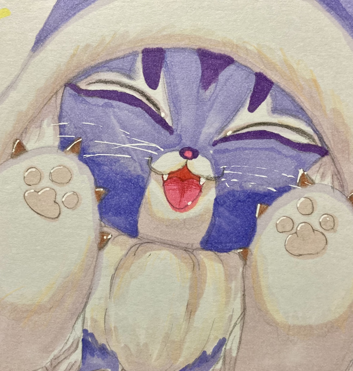 色紙であなた好みのバストアップイラストを製作します コピックペンや色鉛筆で柔らかな印象のイラストを描きます! イメージ2