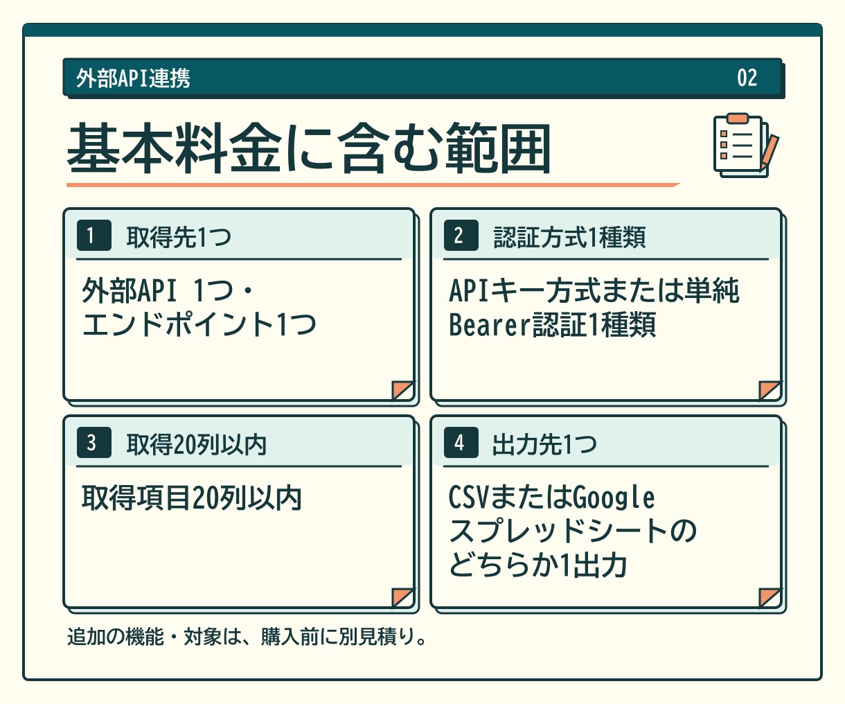 外部APIをスプレッドシート連携します 1エンドポイントの取得結果を表形式へ自動出力 イメージ2