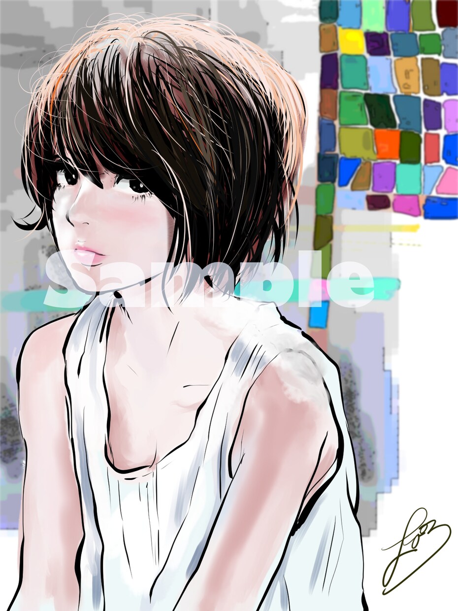 オリジナルの似顔絵プロフイラスト作成いたします 当方イラスト画風によるあなたのカラーCGイラスト描きます。 イメージ1
