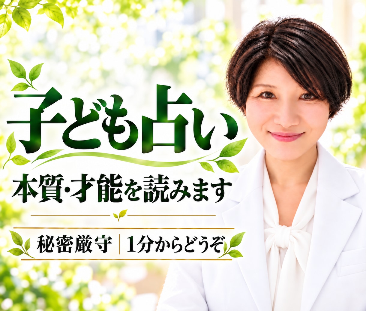 今すぐ1分から｜子ども占いで本質と才能を読みます 不登校 / 反抗期 / 進路 / 受験 / 性格鑑定 イメージ1