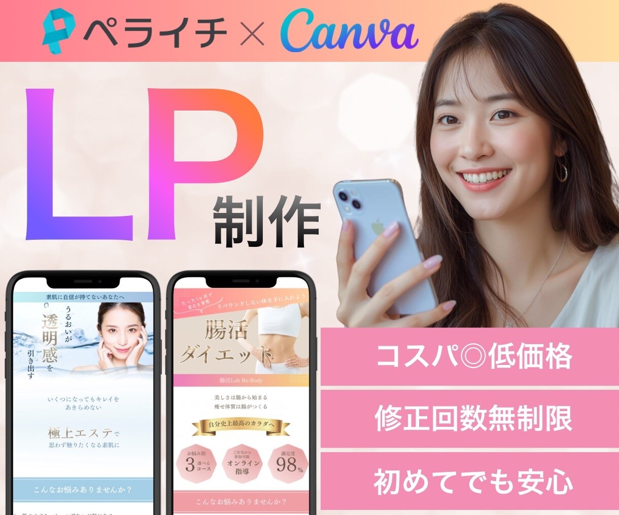 集客×売上UPに繋がるLP制作いたします ペライチ基本の構成で低価格◎初めての方も大歓迎★ イメージ1